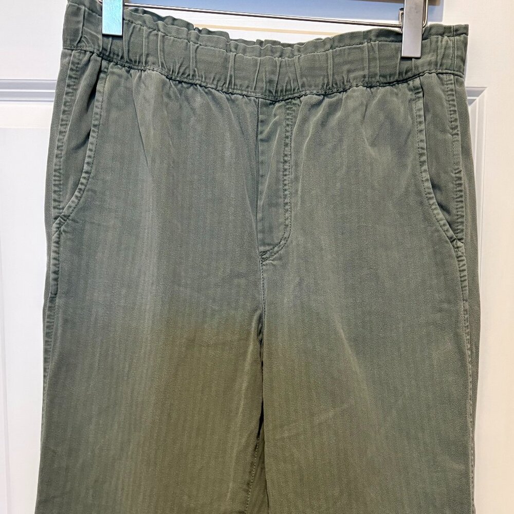 Army Green High-waist Tencel Blend GAP Relaxed fit Pants